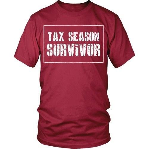 Accountant T Shirt - Tax season survivor-T-shirt-Teelime | shirts-hoodies-mugs