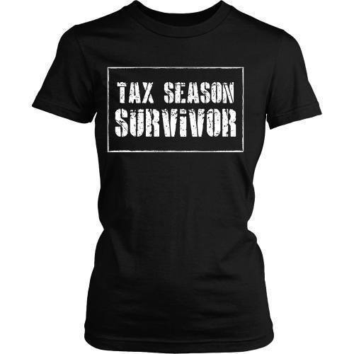 Accountant T Shirt - Tax season survivor-T-shirt-Teelime | shirts-hoodies-mugs