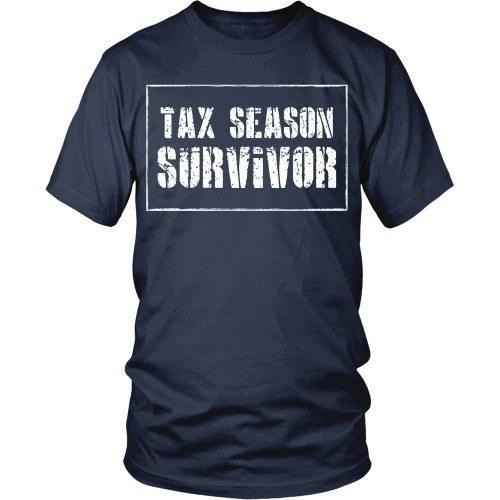 Accountant T Shirt - Tax season survivor-T-shirt-Teelime | shirts-hoodies-mugs