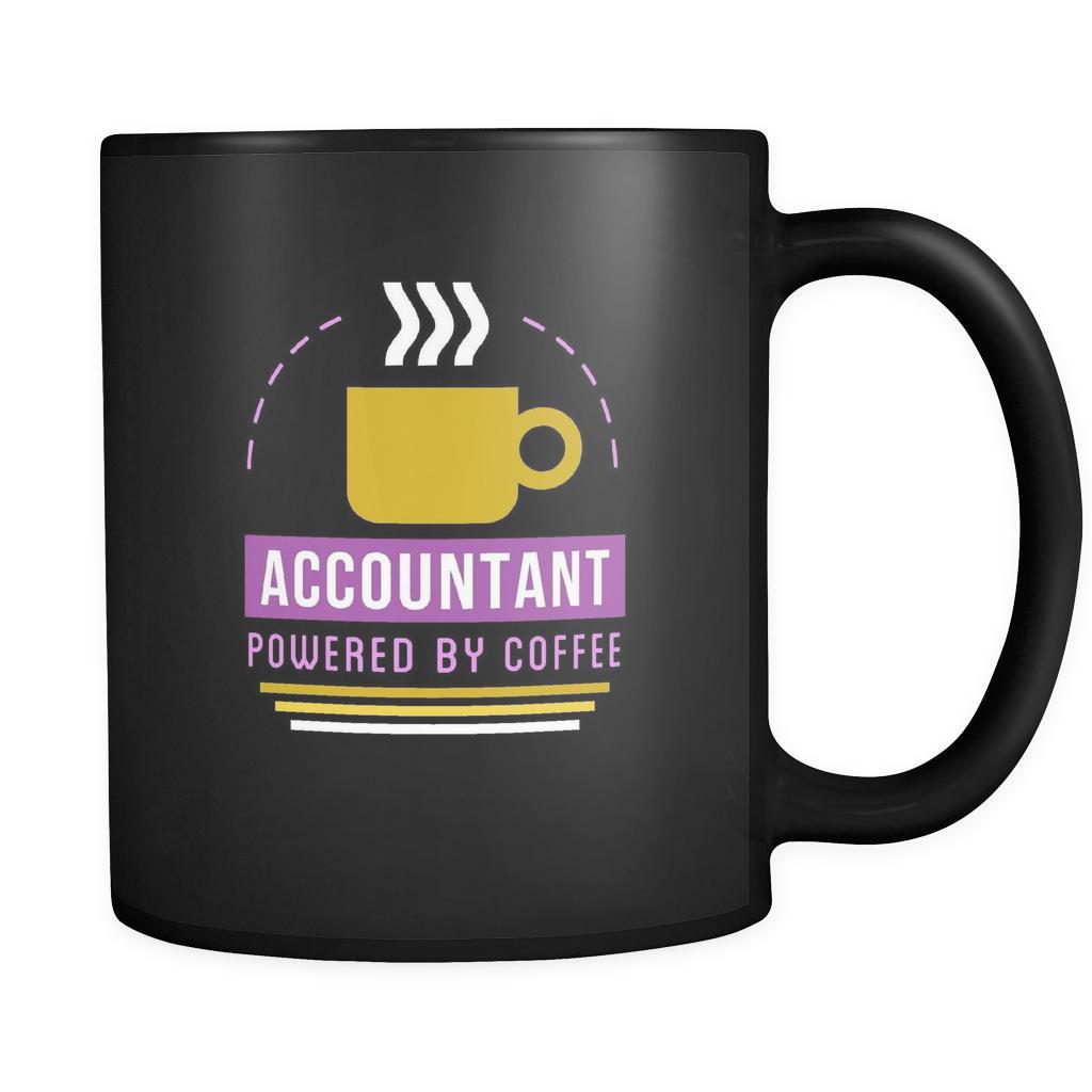 Accounting Accountant powered by coffee 11oz Black Mug-Drinkware-Teelime | shirts-hoodies-mugs