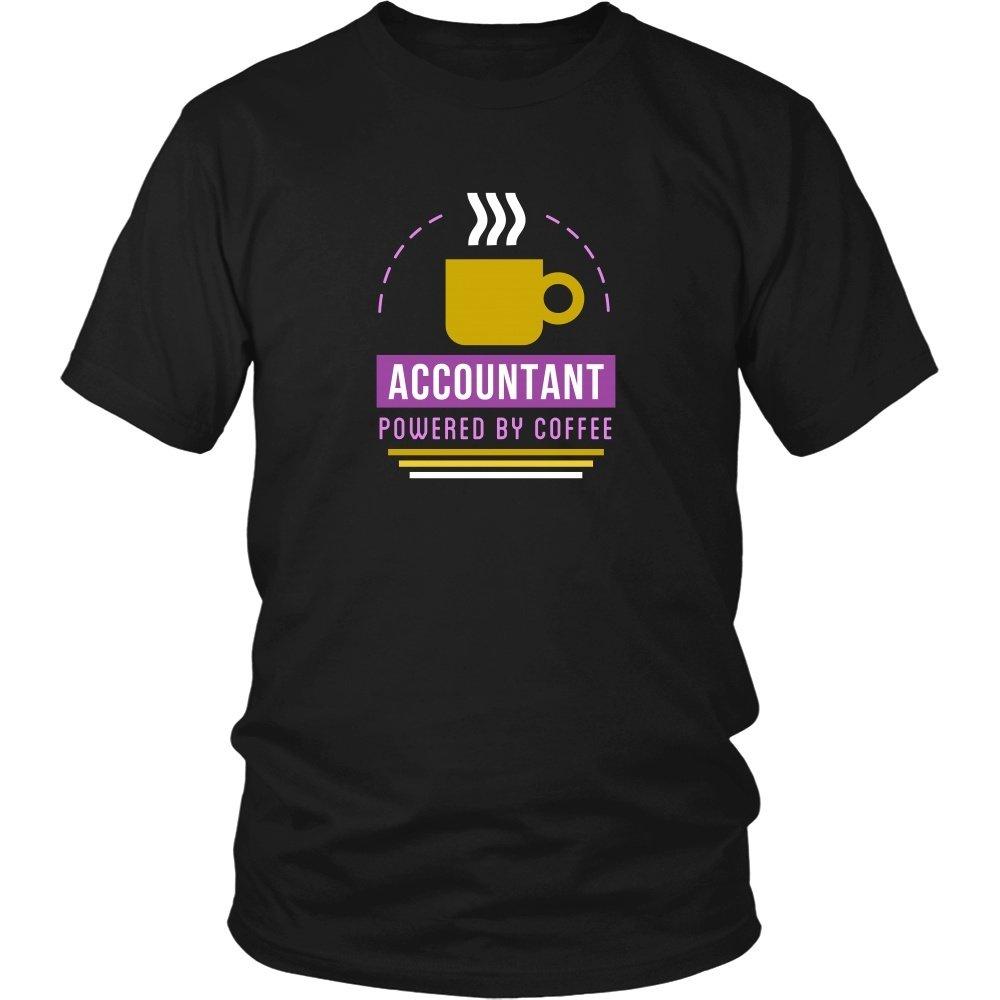 Accounting T Shirt - Accountant Powered by Coffee-T-shirt-Teelime | shirts-hoodies-mugs