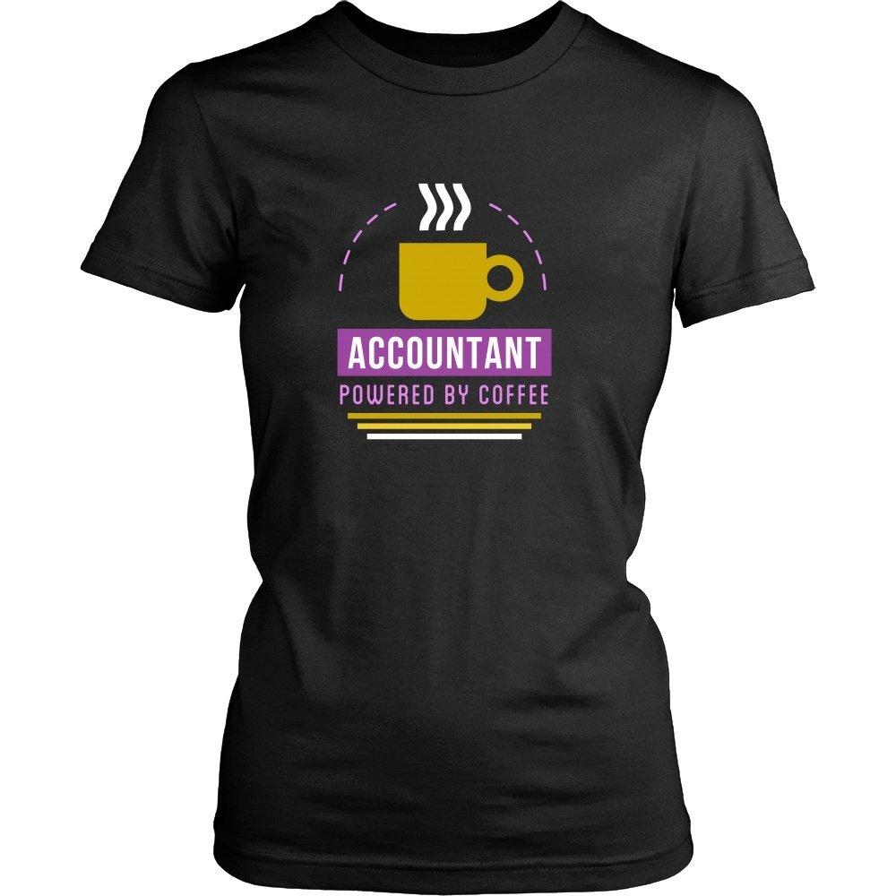 Accounting T Shirt - Accountant Powered by Coffee-T-shirt-Teelime | shirts-hoodies-mugs