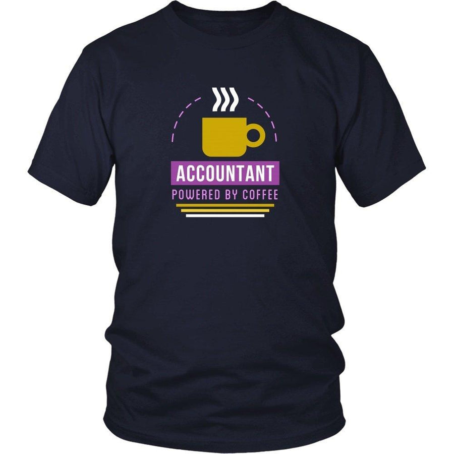 Accounting T Shirt - Accountant Powered by Coffee-T-shirt-Teelime | shirts-hoodies-mugs
