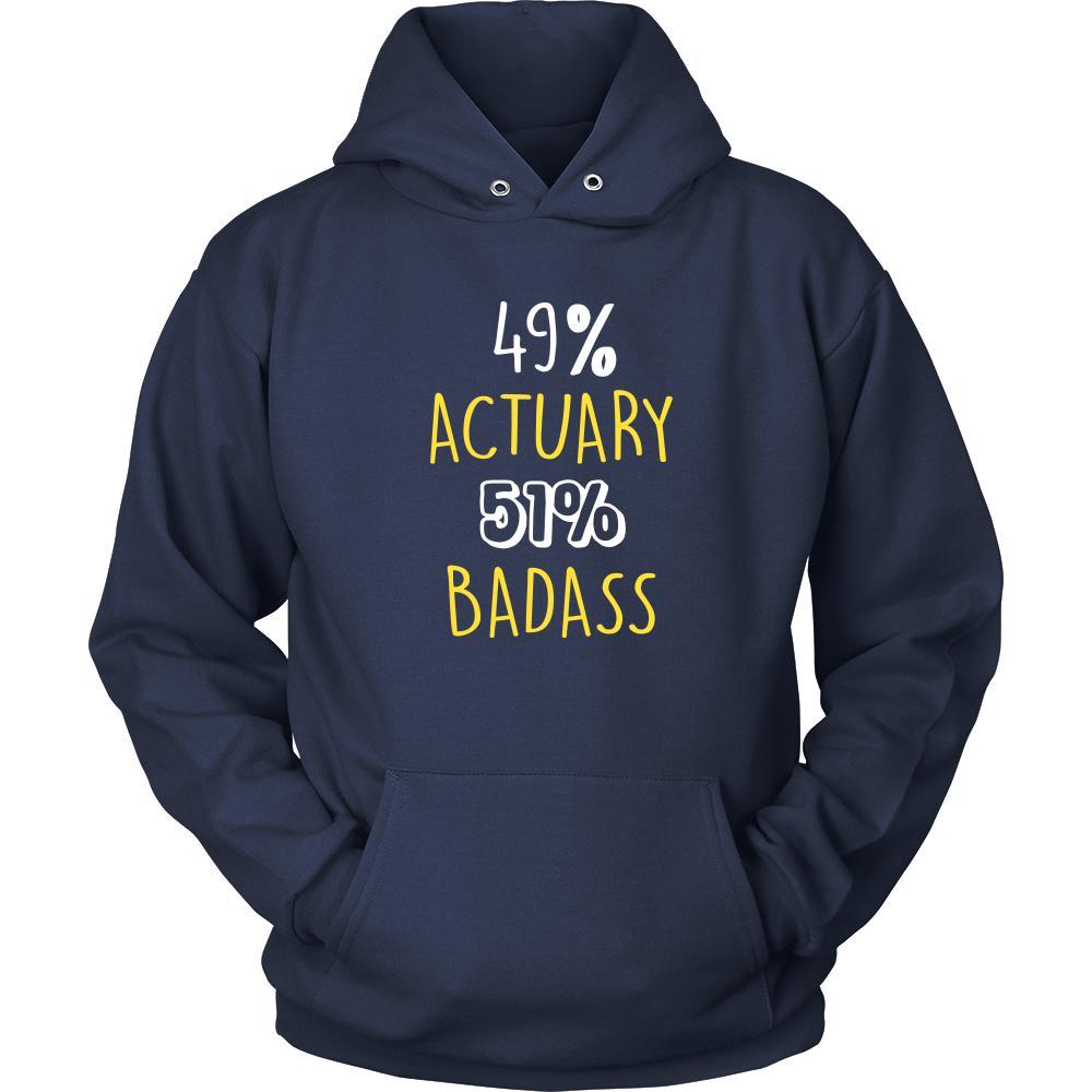 Actuary Shirt - 49% Actuary 51% Badass Profession-T-shirt-Teelime | shirts-hoodies-mugs