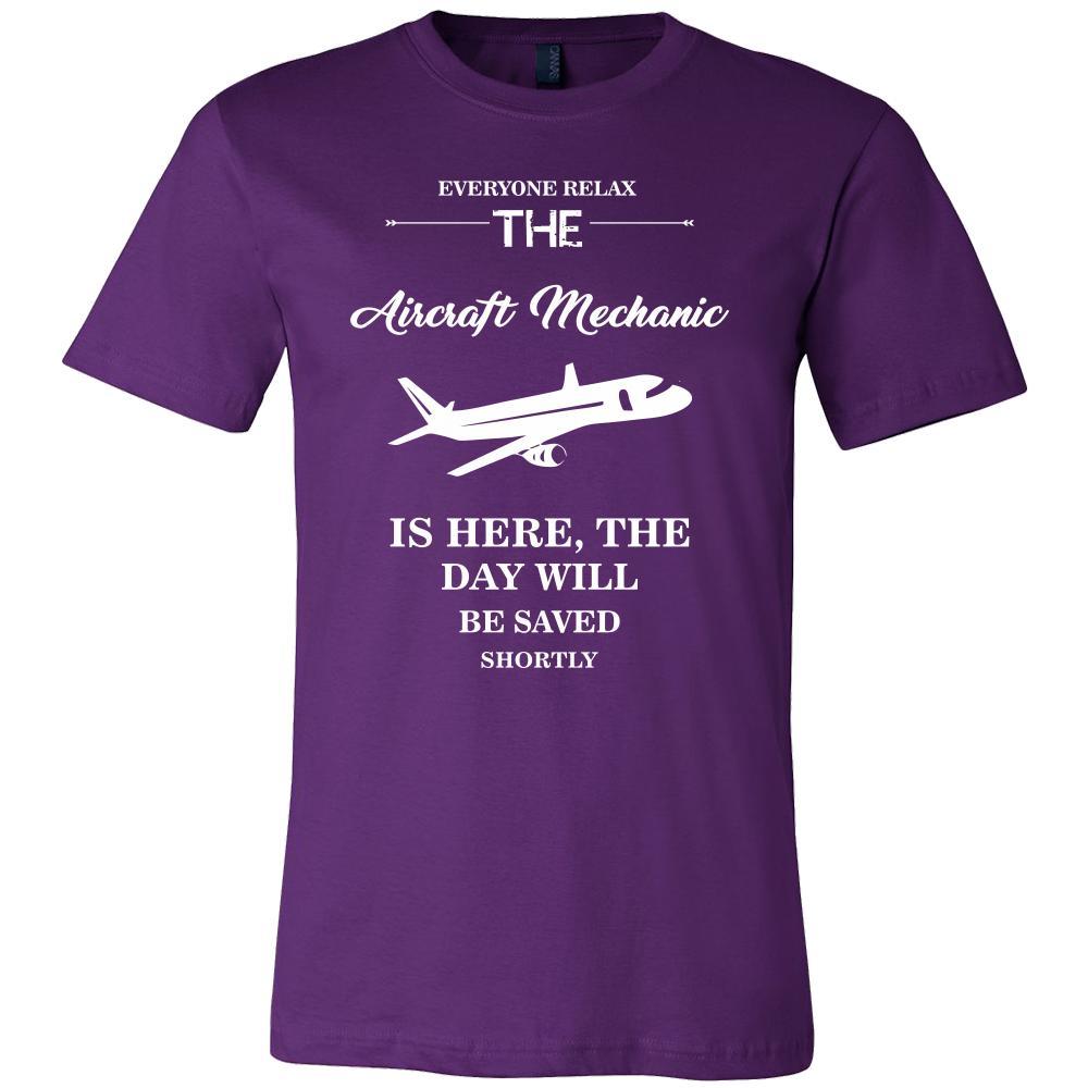Aircraft Mechanic Shirt - Everyone relax the Aircraft Mechanic is here, the day will be save shortly - Profession Gift-T-shirt-Teelime | shirts-hoodies-mugs