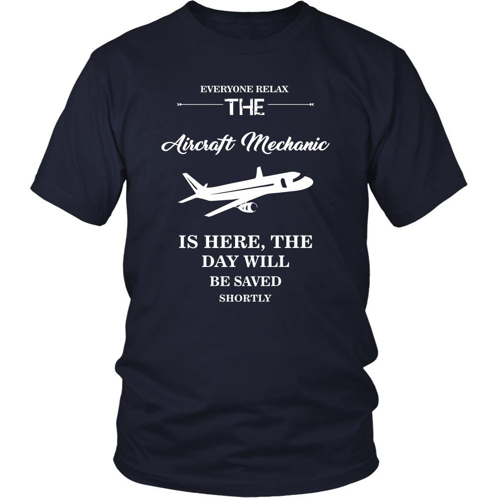 Aircraft Mechanic Shirt - Everyone relax the Aircraft Mechanic is here, the day will be save shortly - Profession Gift-T-shirt-Teelime | shirts-hoodies-mugs