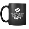 Akita Feel Safe With An Akita 11oz Black Mug-Drinkware-Teelime | shirts-hoodies-mugs