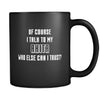 Akita I Talk To My Akita 11oz Black Mug-Drinkware-Teelime | shirts-hoodies-mugs