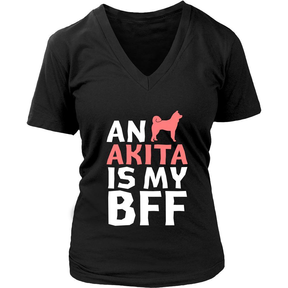 Akita Shirt - an Akita is my bff- Dog Lover Gift-T-shirt-Teelime | shirts-hoodies-mugs