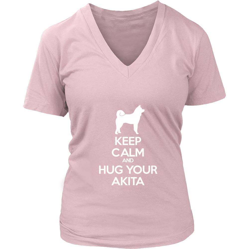 Akita Shirt - Keep Calm and Hug Your Akita- Dog Lover Gift Gift-T-shirt-Teelime | shirts-hoodies-mugs
