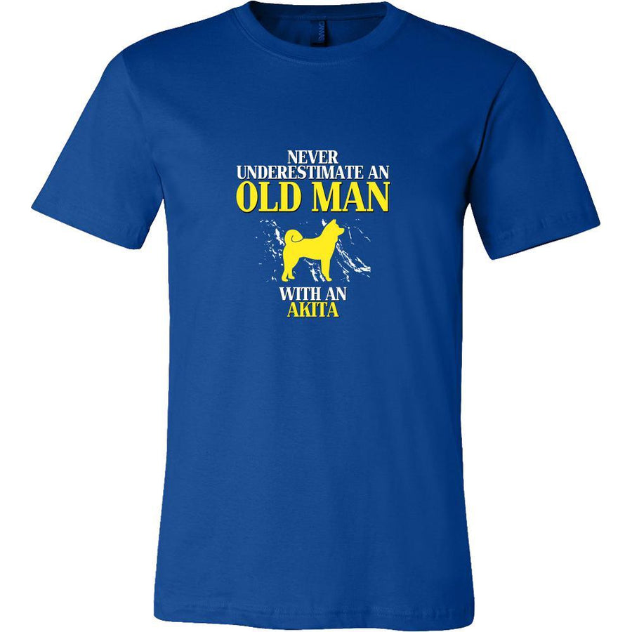 Akita Shirt - Never underestimate an old man with an Akita Grandfather Dog Gift