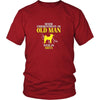 Akita Shirt - Never underestimate an old man with an Akita Grandfather Dog Gift-T-shirt-Teelime | shirts-hoodies-mugs