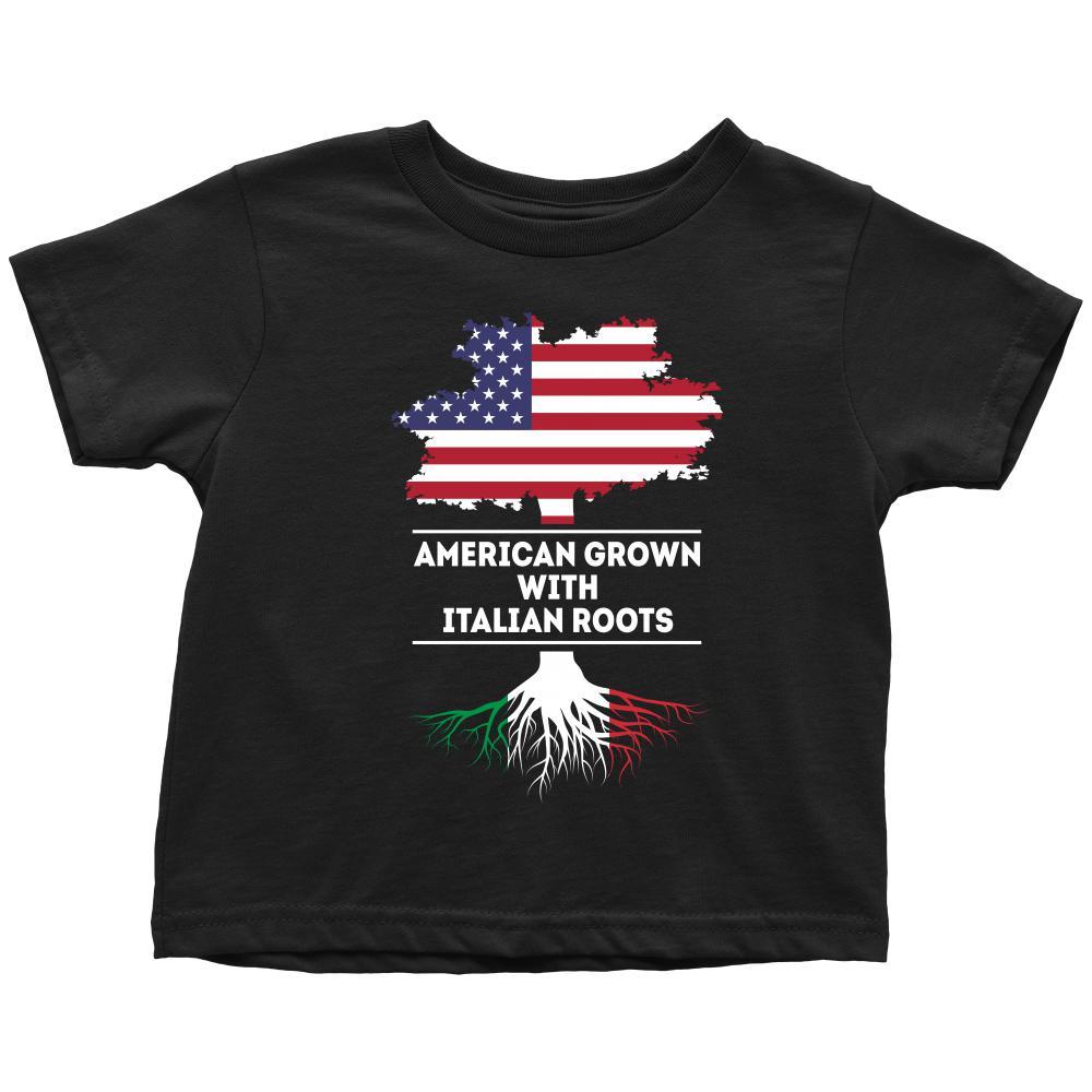 American grown with Italian Roots - Kids-T-shirt-Teelime | shirts-hoodies-mugs