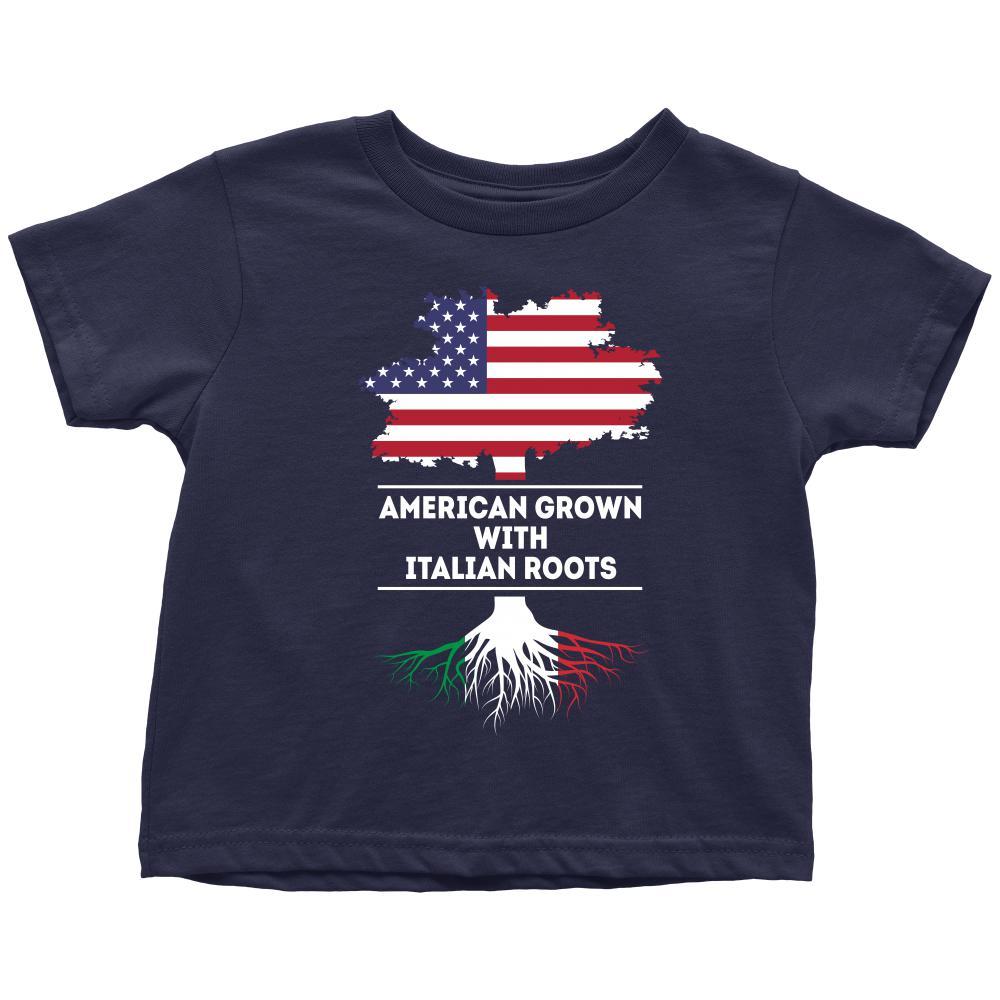 American grown with Italian Roots - Kids-T-shirt-Teelime | shirts-hoodies-mugs