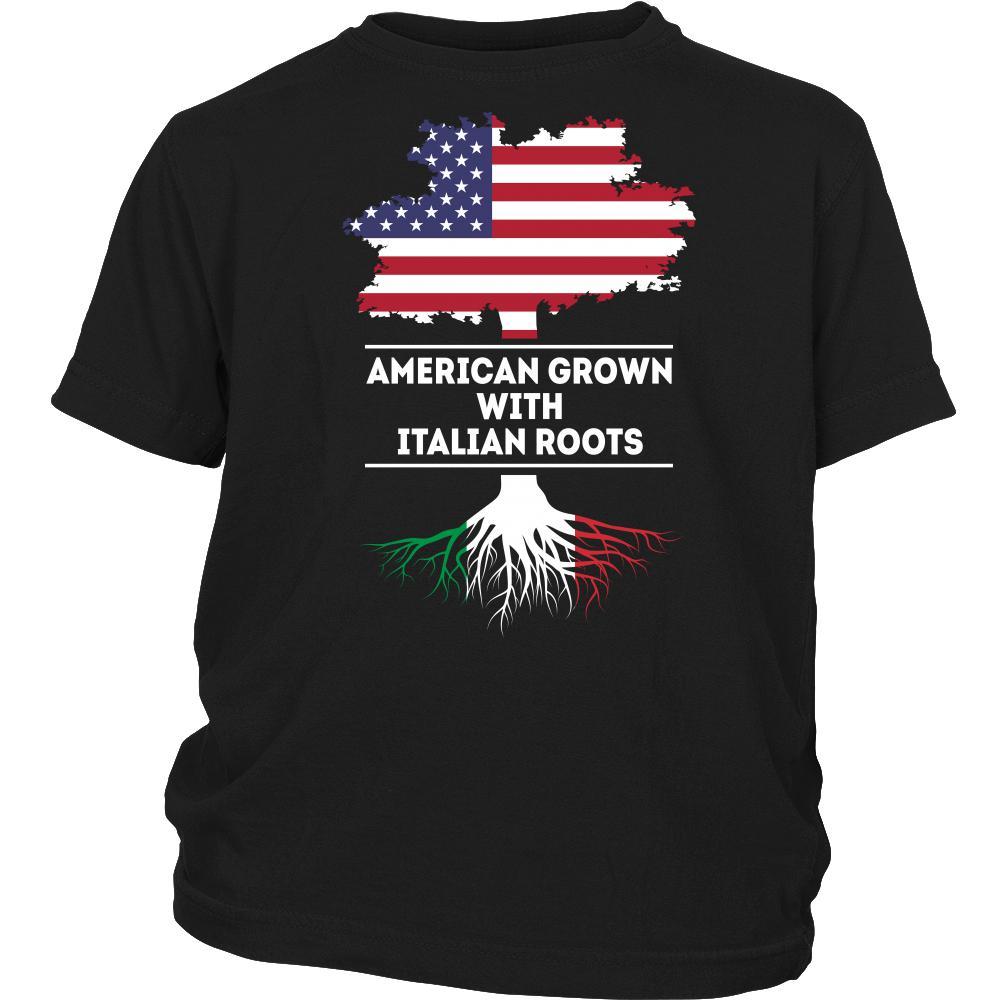 American grown with Italian Roots - Kids-T-shirt-Teelime | shirts-hoodies-mugs