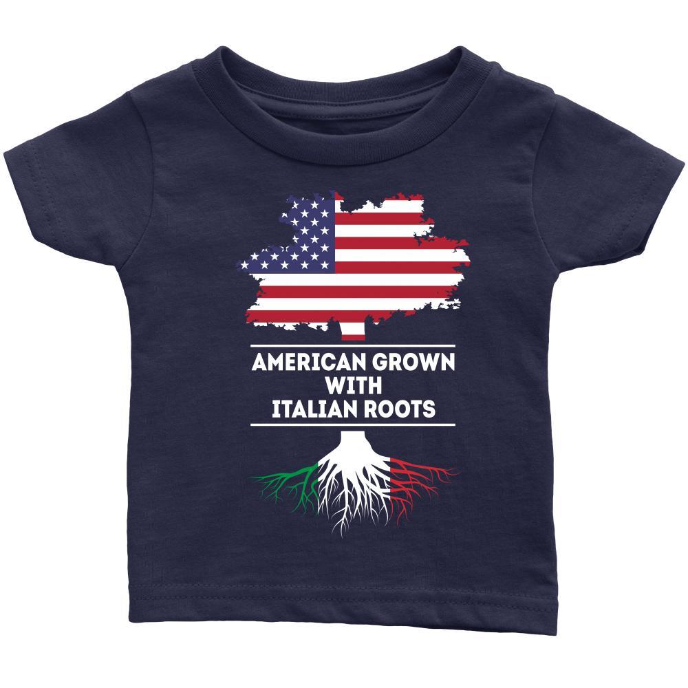 American grown with Italian Roots - Kids-T-shirt-Teelime | shirts-hoodies-mugs