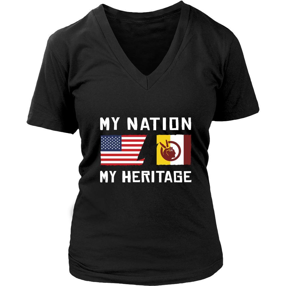 American Indian Shirt - My Nation - My Heritage - Native Roots Gift-T-shirt-Teelime | shirts-hoodies-mugs