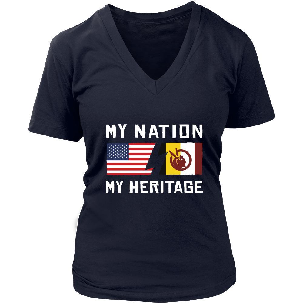 American Indian Shirt - My Nation - My Heritage - Native Roots Gift-T-shirt-Teelime | shirts-hoodies-mugs