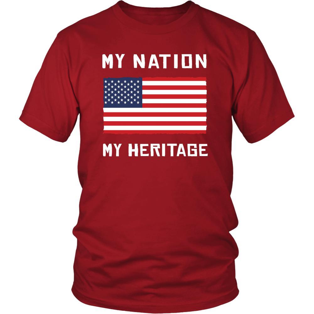 American Shirt - My Nation - My Heritage - USA Roots Gift-T-shirt-Teelime | shirts-hoodies-mugs
