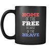 Americans Home of the free because of the brave 11oz Black Mug-Drinkware-Teelime | shirts-hoodies-mugs