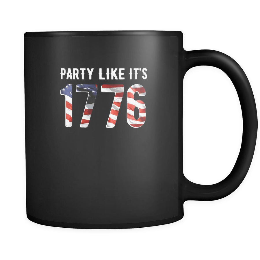 Americans Party like it's 1776 11oz Black Mug-Drinkware-Teelime | shirts-hoodies-mugs