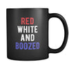 Americans Red white and boozed 11oz Black Mug-Drinkware-Teelime | shirts-hoodies-mugs