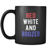 Americans Red white and boozed 11oz Black Mug-Drinkware-Teelime | shirts-hoodies-mugs