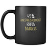 Anesthesiologist 49% Anesthesiologist 51% Badass 11oz Black Mug-Drinkware-Teelime | shirts-hoodies-mugs