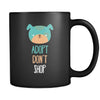 Animal Rescue Adopt don't shop - Dog 11oz Black Mug-Drinkware-Teelime | shirts-hoodies-mugs