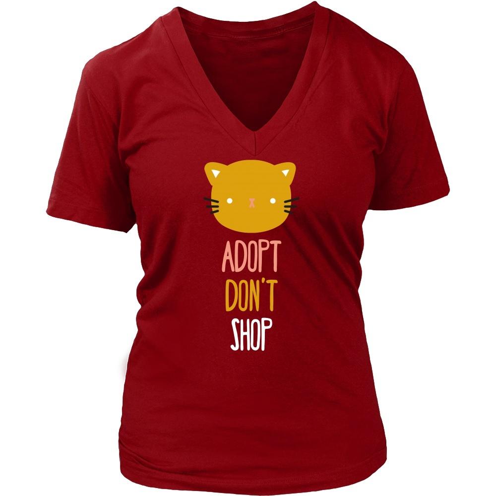 Animal Rescue T Shirt - Adopt don't shop cat-T-shirt-Teelime | shirts-hoodies-mugs