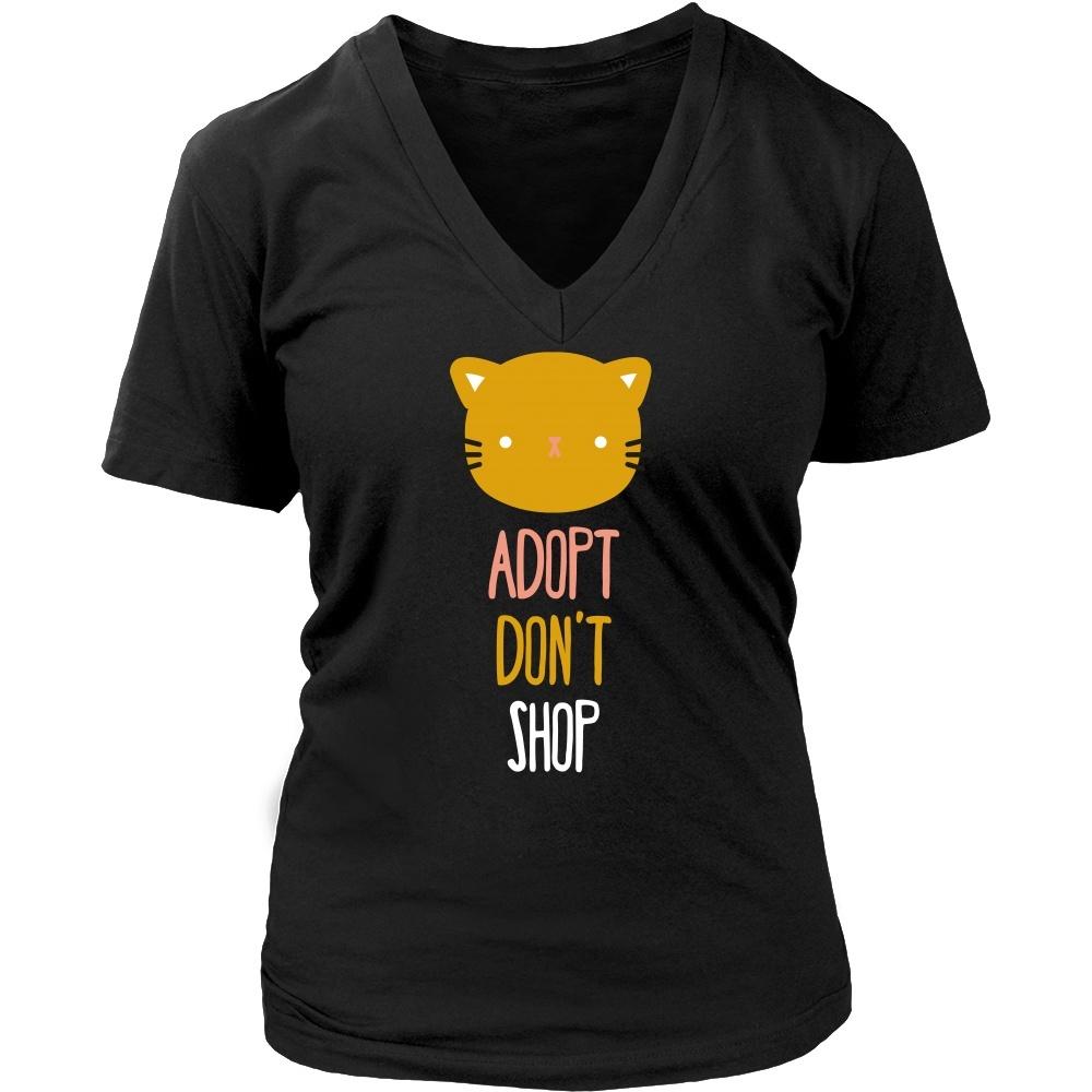 Animal Rescue T Shirt - Adopt don't shop cat-T-shirt-Teelime | shirts-hoodies-mugs