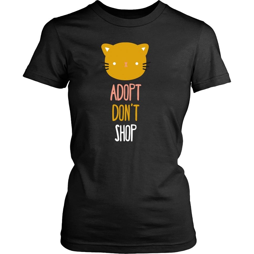 Animal Rescue T Shirt - Adopt don't shop cat - Teelime