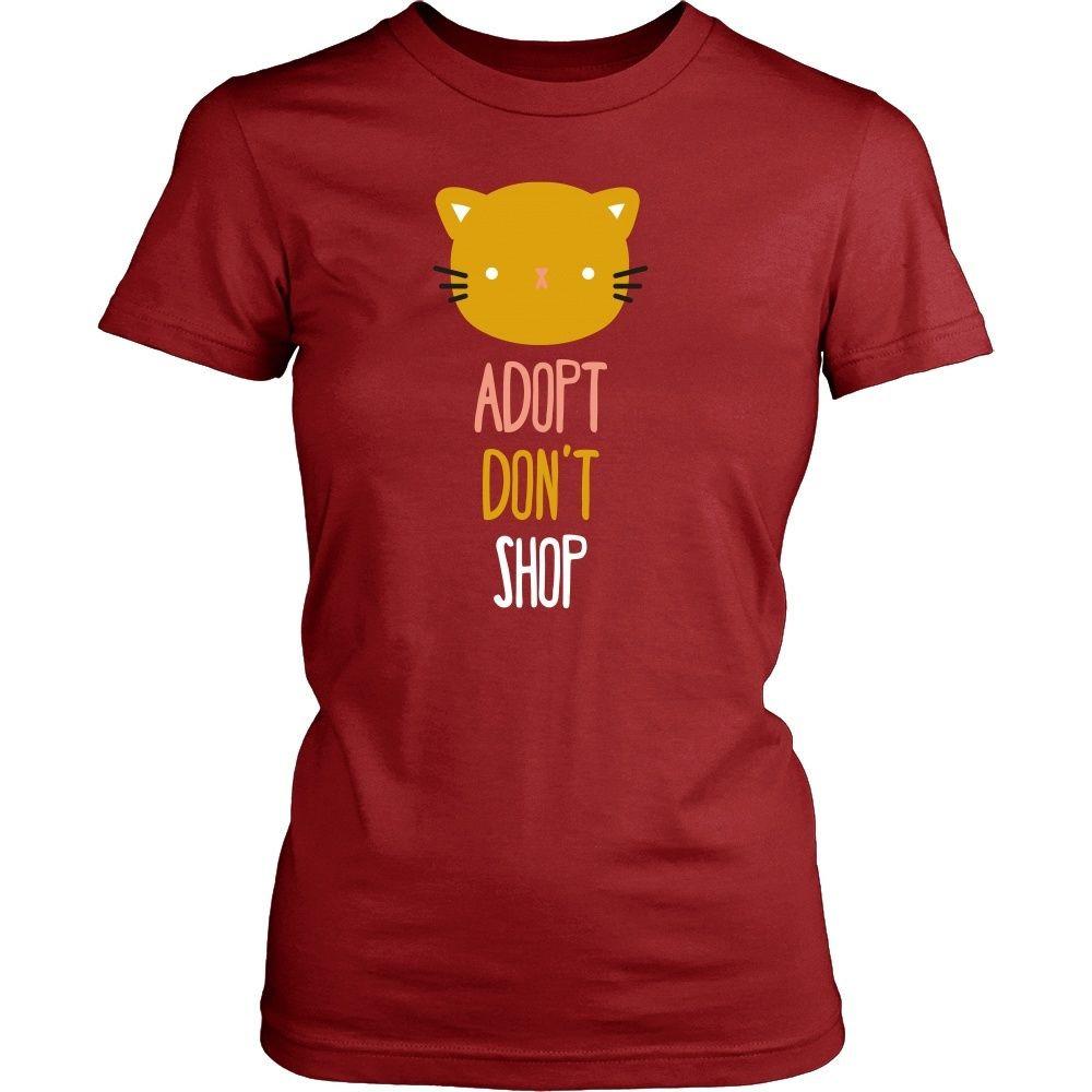 Animal Rescue T Shirt - Adopt don't shop cat-T-shirt-Teelime | shirts-hoodies-mugs