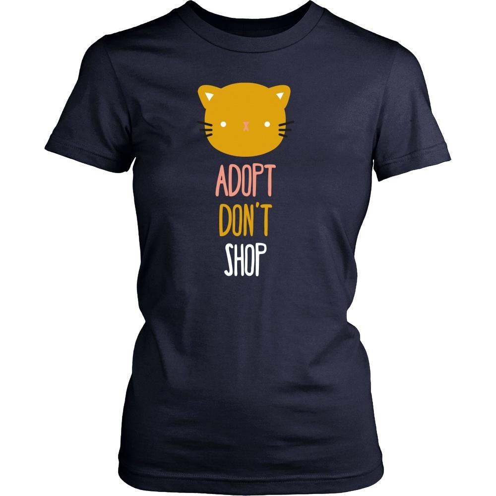 Animal Rescue T Shirt - Adopt don't shop cat-T-shirt-Teelime | shirts-hoodies-mugs