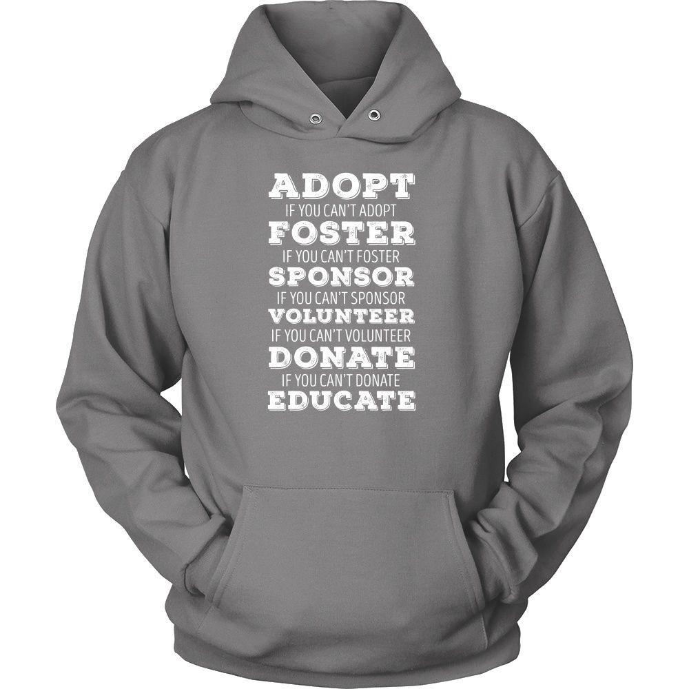Animal Rescue T Shirt - Adopt Foster Sponsor Volunteer Donate Educate-T-shirt-Teelime | shirts-hoodies-mugs
