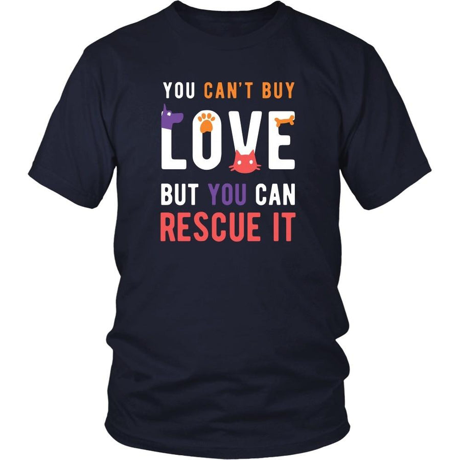Animal Rescue T Shirt - You can't buy love but you can rescue it-T-shirt-Teelime | shirts-hoodies-mugs