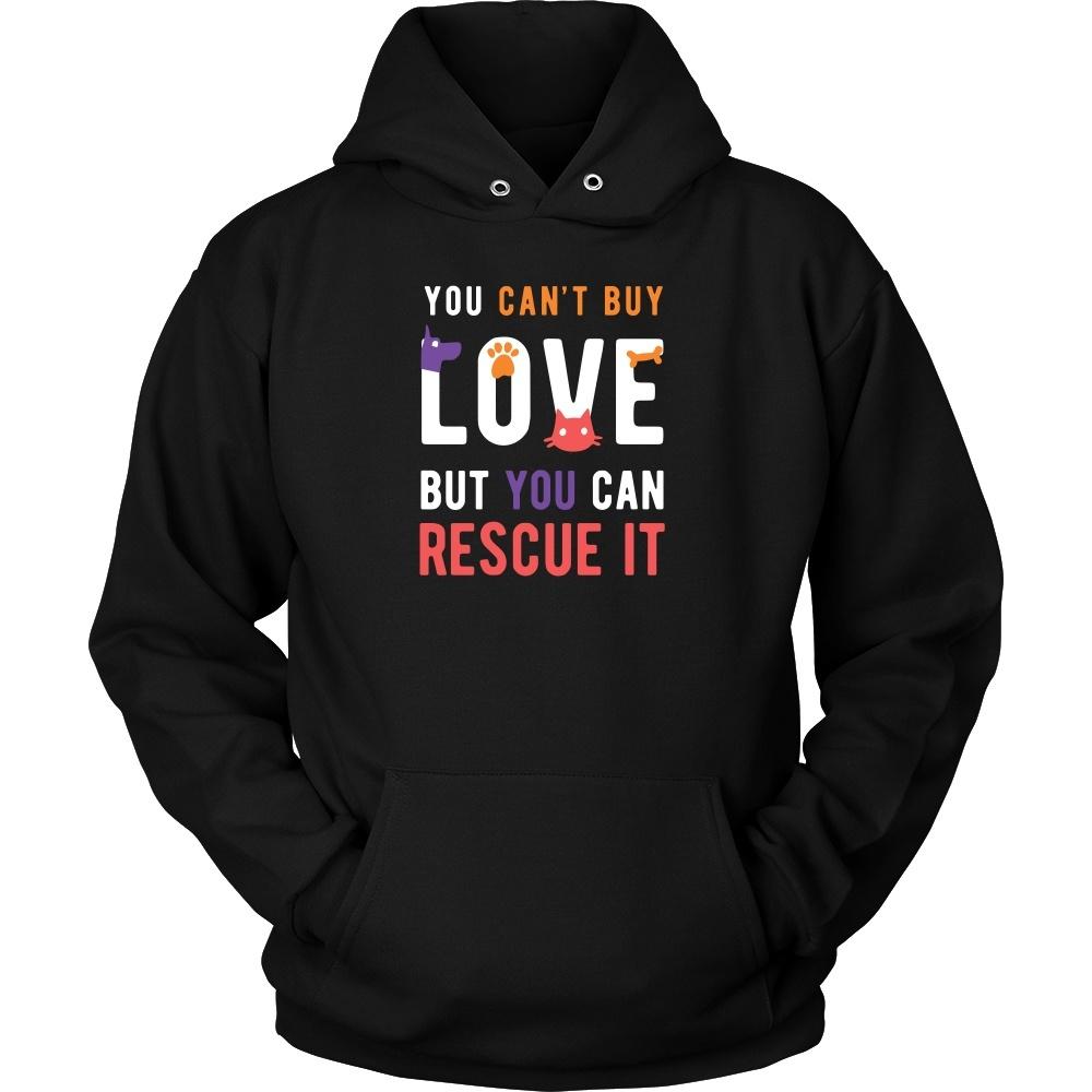 Animal Rescue T Shirt - You can't buy love but you can rescue it-T-shirt-Teelime | shirts-hoodies-mugs