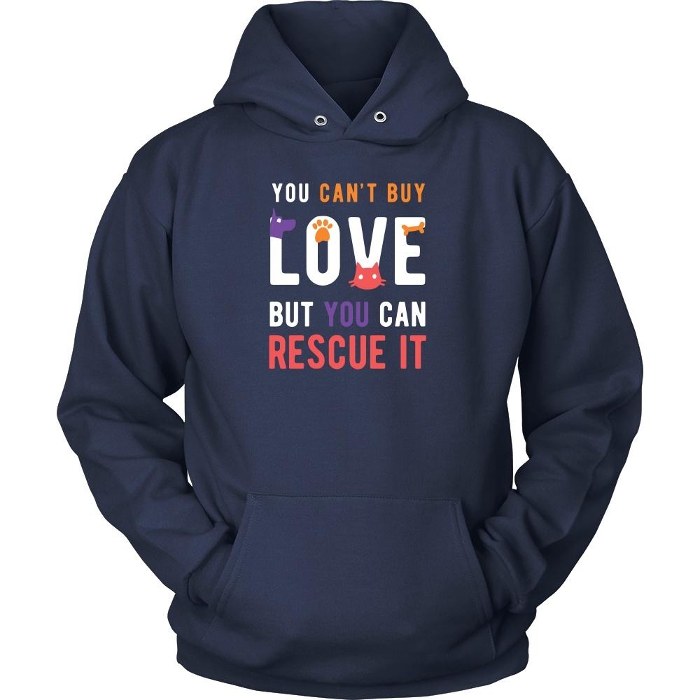 Animal Rescue T Shirt - You can't buy love but you can rescue it-T-shirt-Teelime | shirts-hoodies-mugs