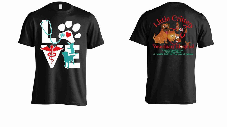 Animal T Shirts - Love Dog & Cat Little Critters-T-shirt-Teelime | shirts-hoodies-mugs