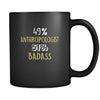 Anthropologist 49% Anthropologist 51% Badass 11oz Black Mug-Drinkware-Teelime | shirts-hoodies-mugs