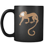 Ape Animal Illustration 11oz Black Mug-Drinkware-Teelime | shirts-hoodies-mugs