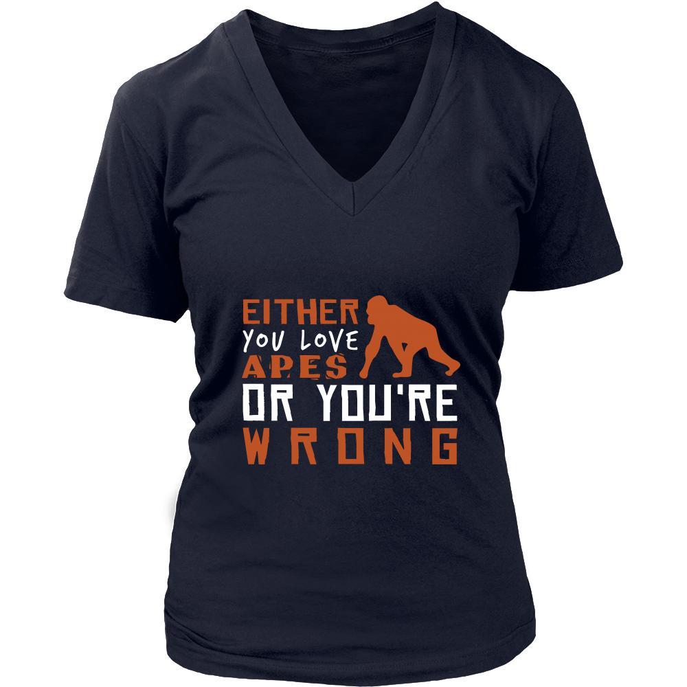 Ape Shirt - Love or Wrong - Animal Lover Gift-T-shirt-Teelime | shirts-hoodies-mugs
