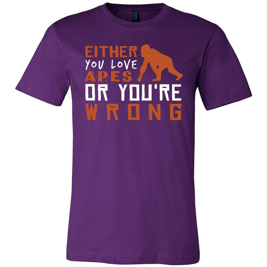 Ape Shirt - Love or Wrong - Animal Lover Gift-T-shirt-Teelime | shirts-hoodies-mugs