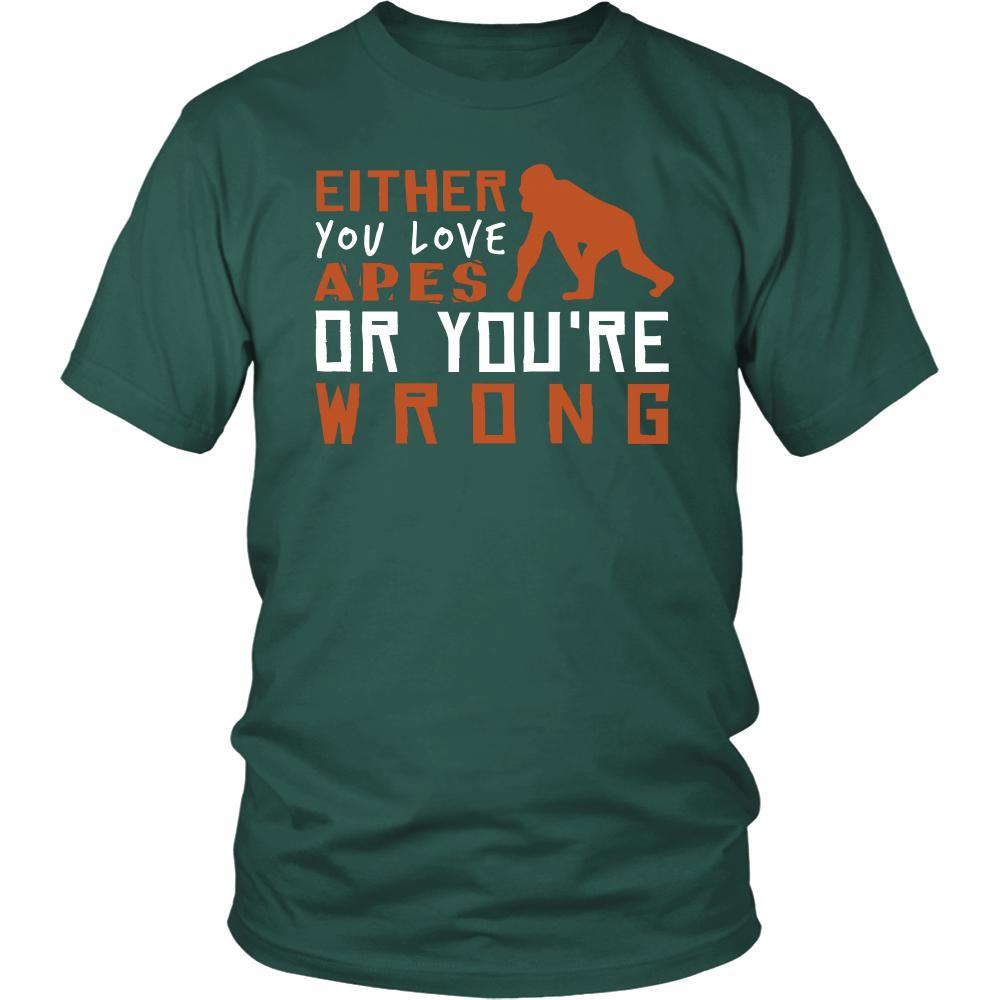 Ape Shirt - Love or Wrong - Animal Lover Gift-T-shirt-Teelime | shirts-hoodies-mugs