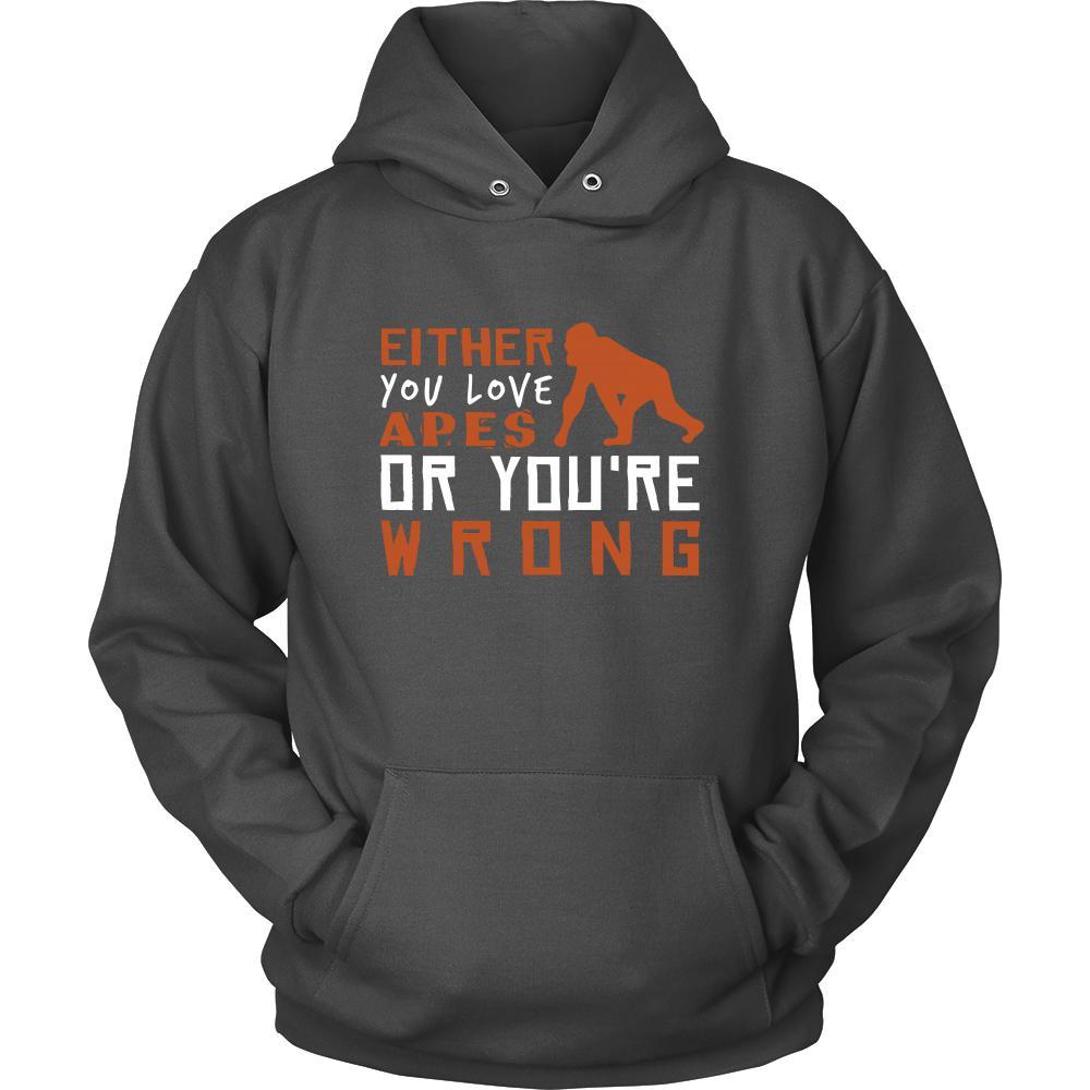 Ape Shirt - Love or Wrong - Animal Lover Gift-T-shirt-Teelime | shirts-hoodies-mugs
