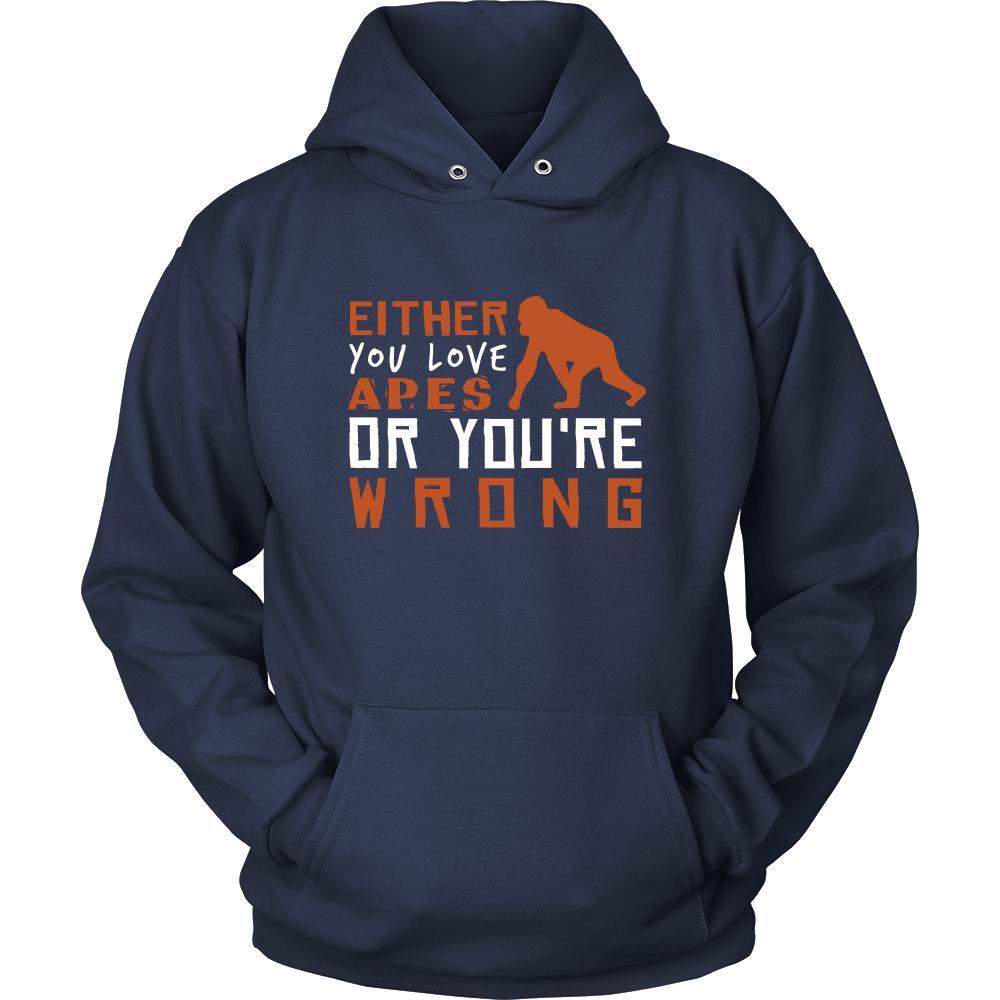 Ape Shirt - Love or Wrong - Animal Lover Gift-T-shirt-Teelime | shirts-hoodies-mugs