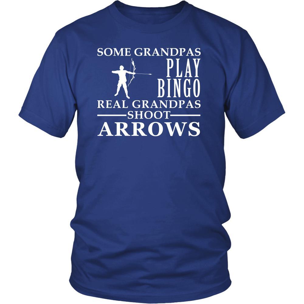 Archery Shirt Some Grandpas play bingo, real Grandpas go Archery Family Hobby-T-shirt-Teelime | shirts-hoodies-mugs