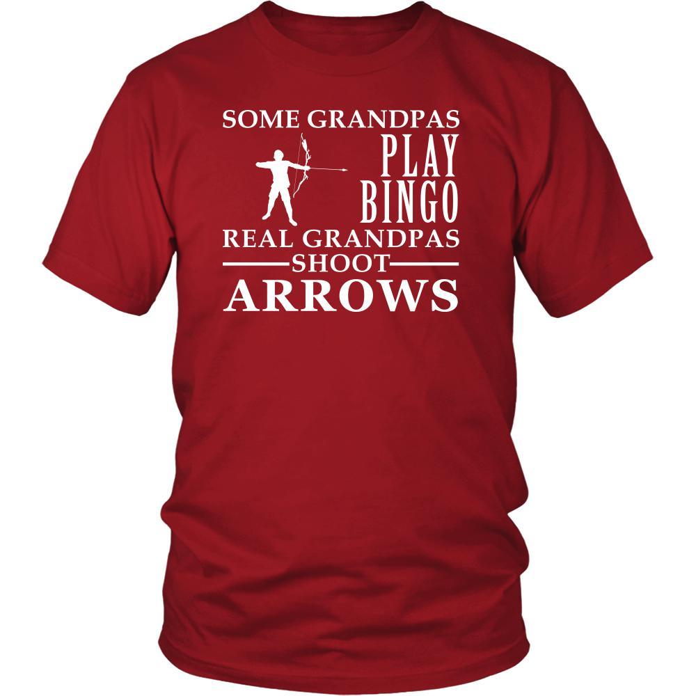 Archery Shirt Some Grandpas play bingo, real Grandpas go Archery Family Hobby-T-shirt-Teelime | shirts-hoodies-mugs