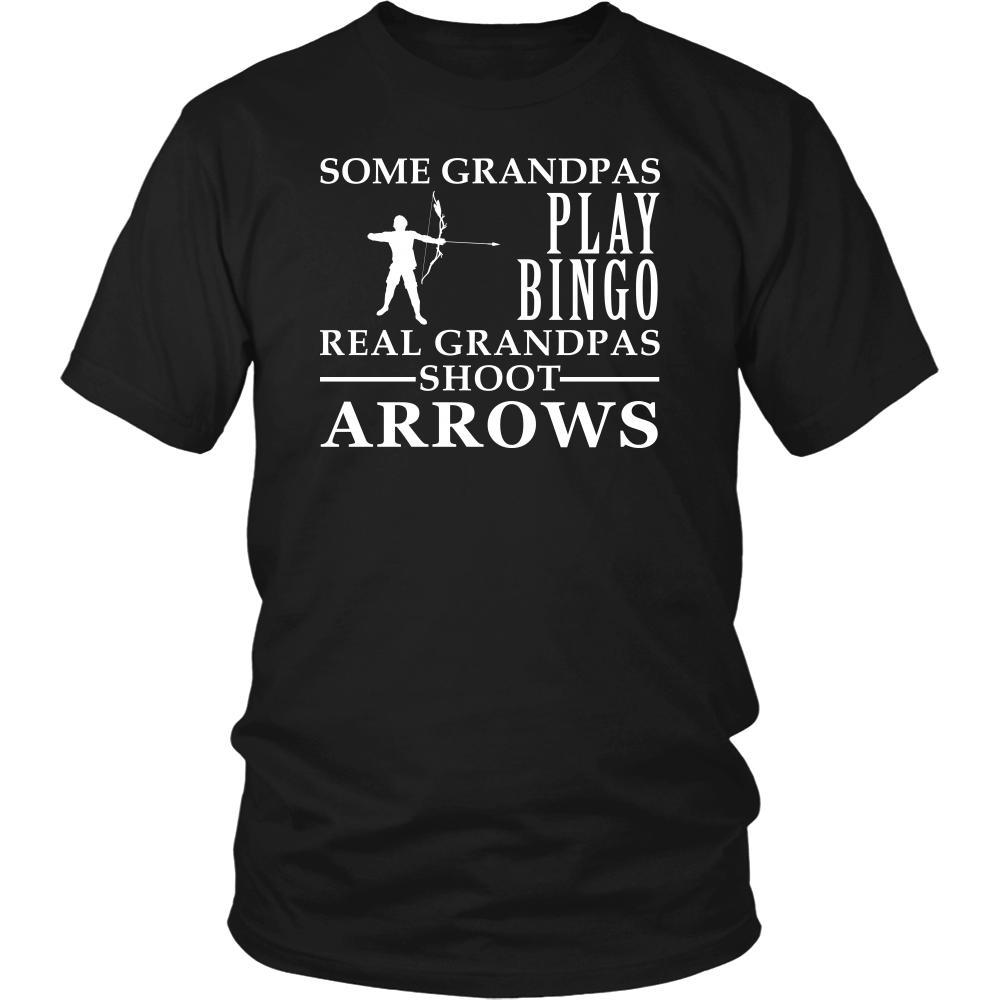 Archery Shirt Some Grandpas play bingo, real Grandpas go Archery Family Hobby-T-shirt-Teelime | shirts-hoodies-mugs