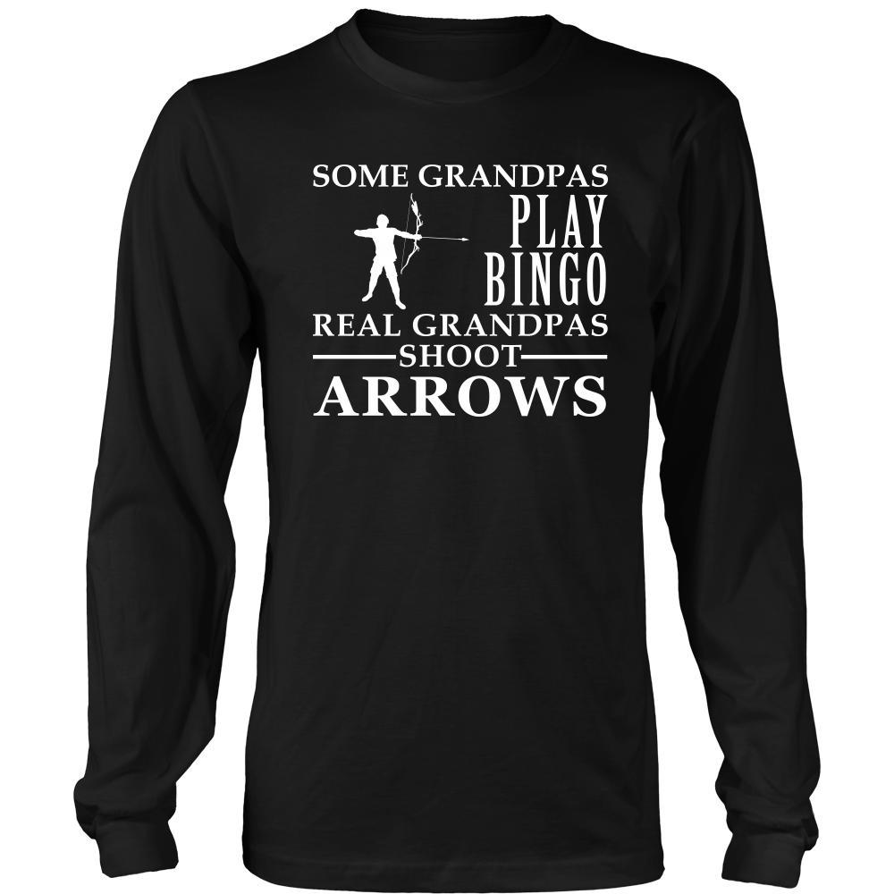 Archery Shirt Some Grandpas play bingo, real Grandpas go Archery Family Hobby-T-shirt-Teelime | shirts-hoodies-mugs